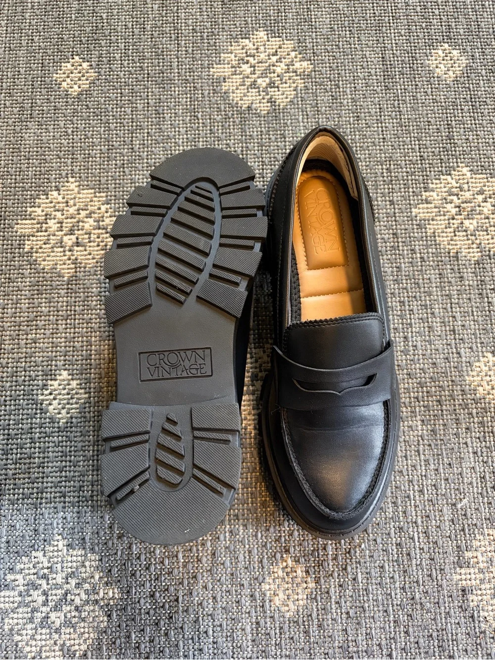 Classic Black Leather Women's Penny Loafers